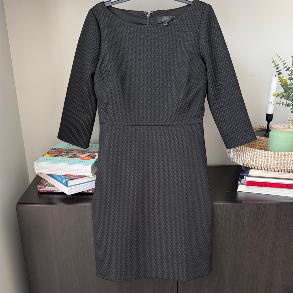 J. Crew Black Long Sleeve Dress